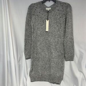 Pinch Gray pearl Knit long sleeve wool blend Sweater dress S/M